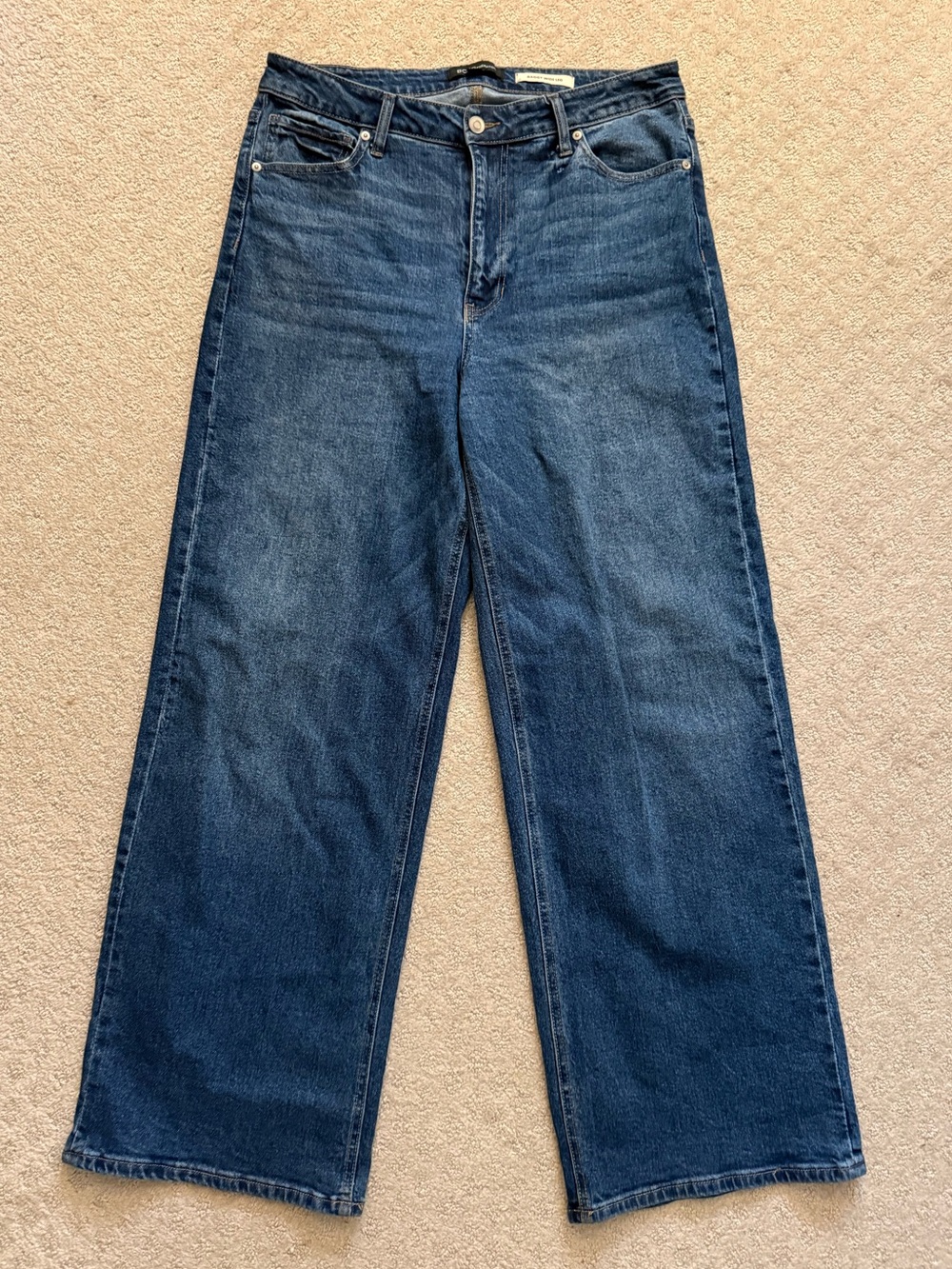 BCBGeneration Baggy Wide Leg Jean High Rise Medium Wash Denim Y2K 11/30